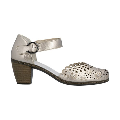 Rieker Rieker Leder High Heels - Silber/Platin 1