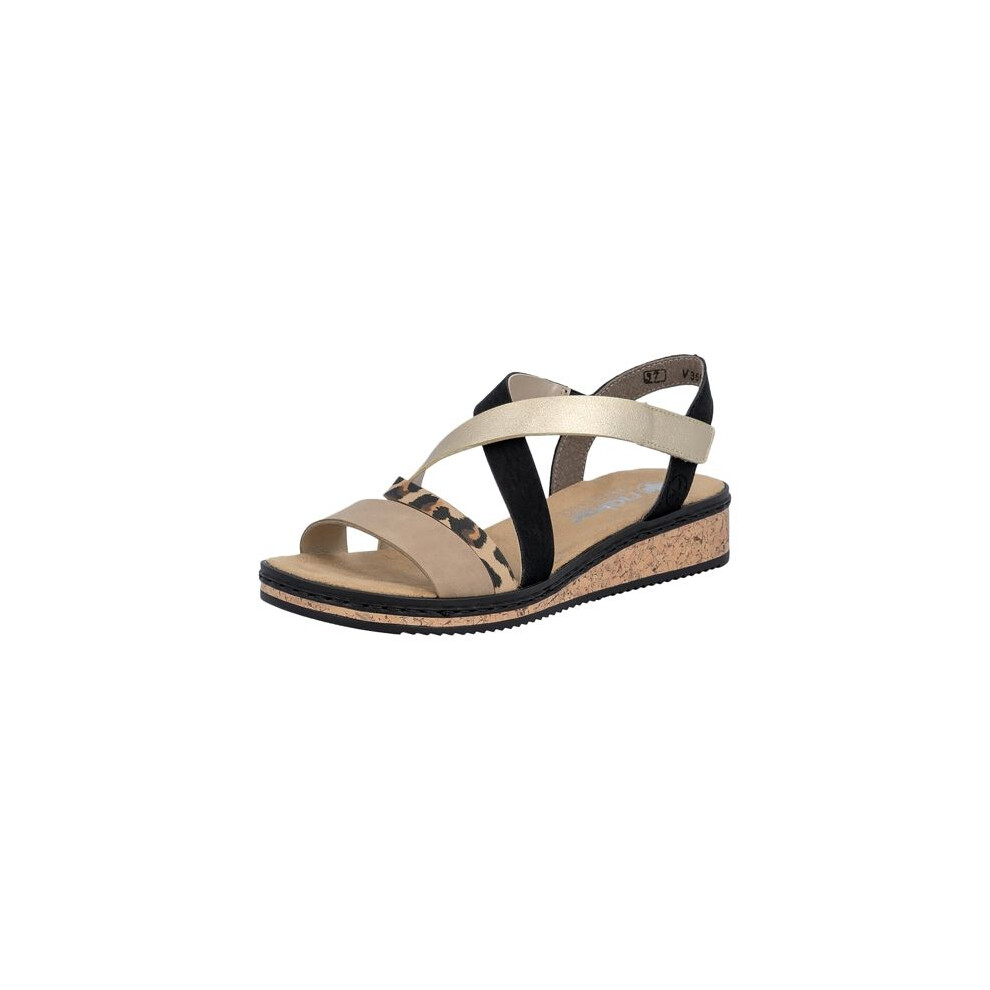 Rieker (Multi, Uk 5) Ladies Wedge Heeled Sandals V3663