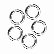 High-Quality Stainless Steel Bait Connector Rings 50Pcs - Anti-Corrosion Size S