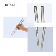 Portable Titanium Reusable Chopsticks 195mm/230mm for Camping & Outdoor Use