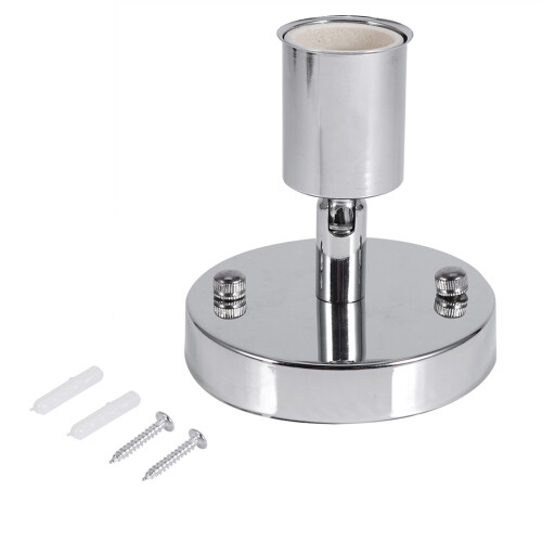 E27 Modern Silver Wall Light Rotatable Retro Bulb Holder Ceiling or Wall Mount 1