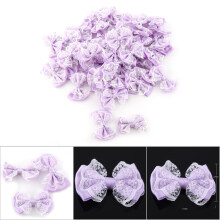 Purple Bowknot Bows Sewing Appliques for Wedding Gift and Craft Projects
