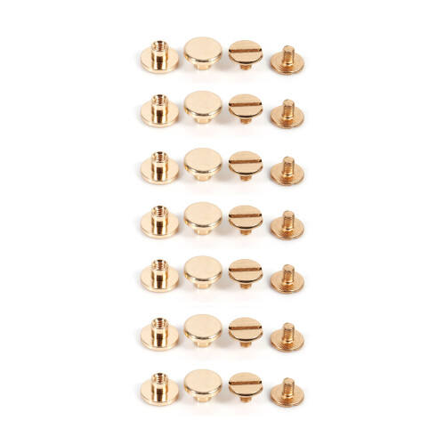 Solid Brass Screwback Studs for Leather