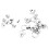 10pcs Brass Rivet Studs with Ring Head for Leathercraft, Silver 0.39x0.35" 1