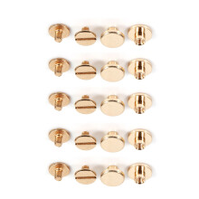 10 Pack Brass Stud Screws Gold