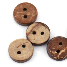 Natural Brown Coconut Buttons 400 Pack 10mm