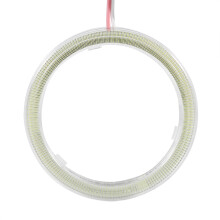 Pair 70mm White Auto Halo Rings Angel Eye COB Headlight DRL LED for Motorcycle & Car
