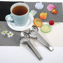 Kitchen Craft 2pcs Stainless Steel Tea Bag Tongs Holder & Squeezer Easy Grip