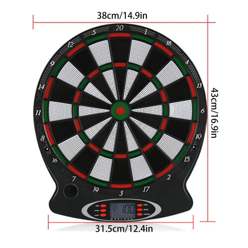 LCD Electronic Hanging Dartboard with 6 Darts - Professional Scoring Display 1