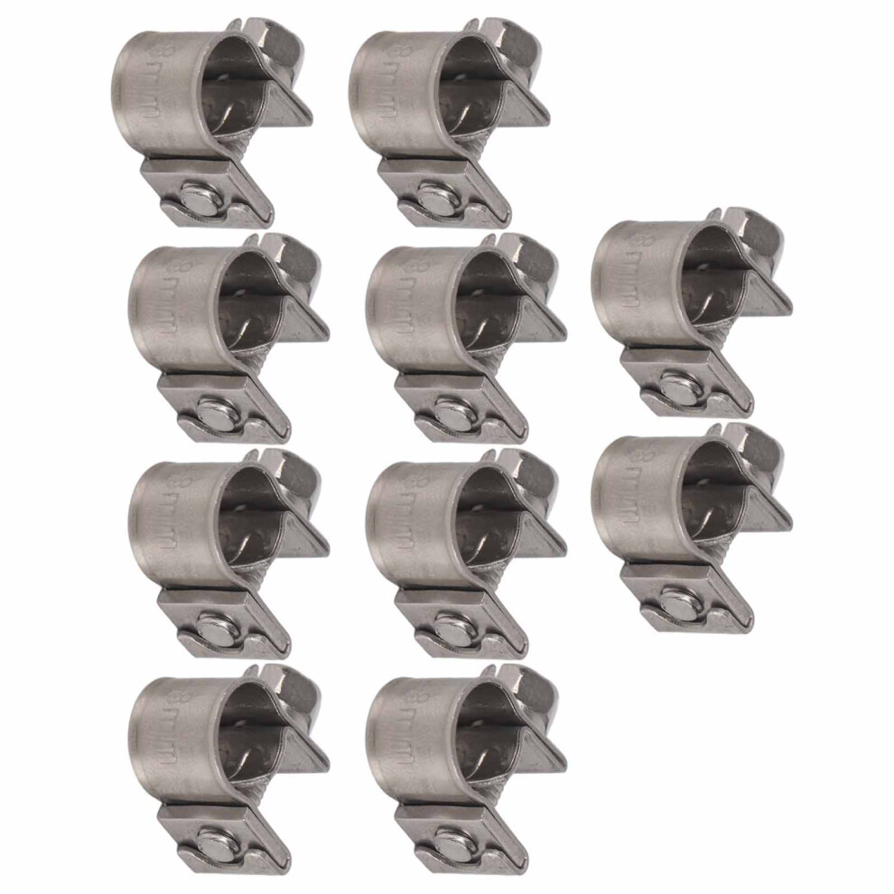 10Pcs Stainless Steel Fuel Line Clamps 6Mmâ20Mm Adjustables 4901393034329