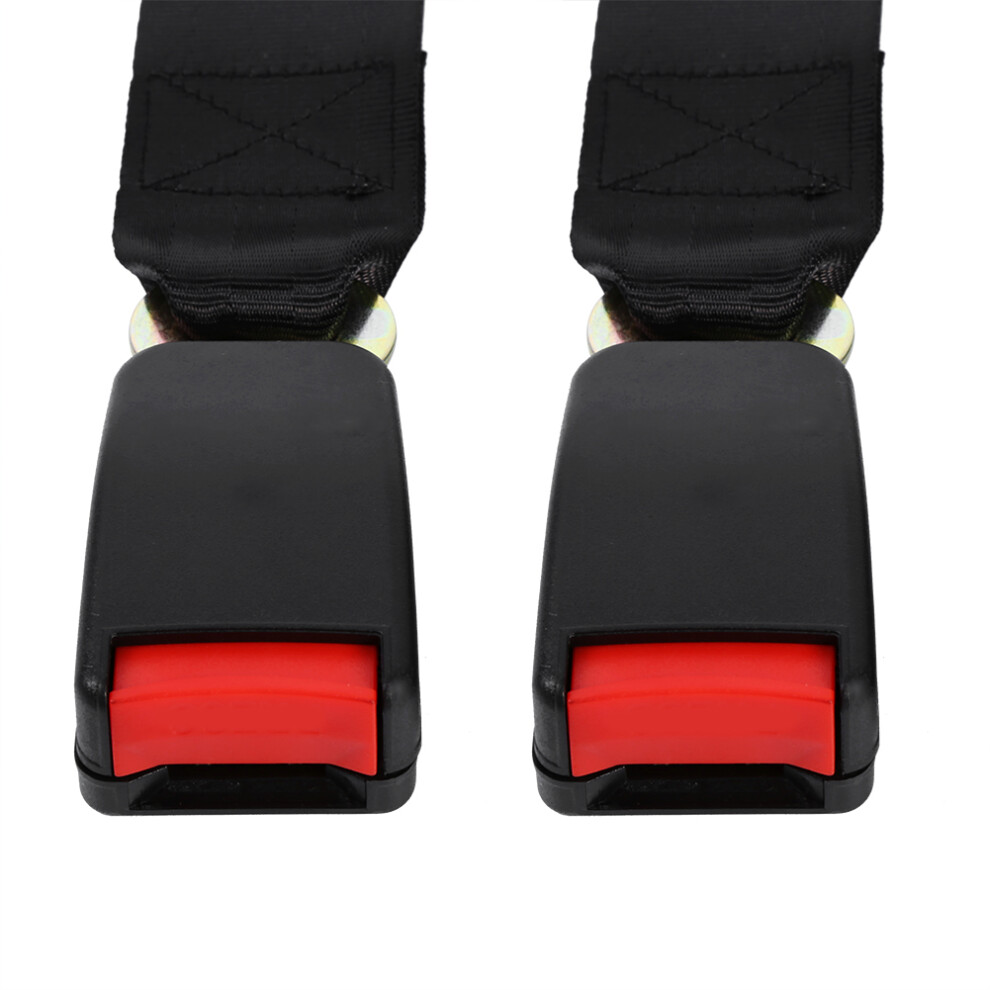 Universal 14" Car Seatbelt Extender Extension With Buckle Black/Red 4961393124772