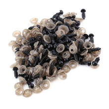 Black Plastic Doll Eyes 9MM 100pcs for Teddy Bear Puppet DIY Craft