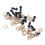 100 Pcs Black Plastic Doll Eyes 6mm Pack 1