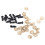 100 Pcs Black Plastic Doll Eyes 6mm Pack 15
