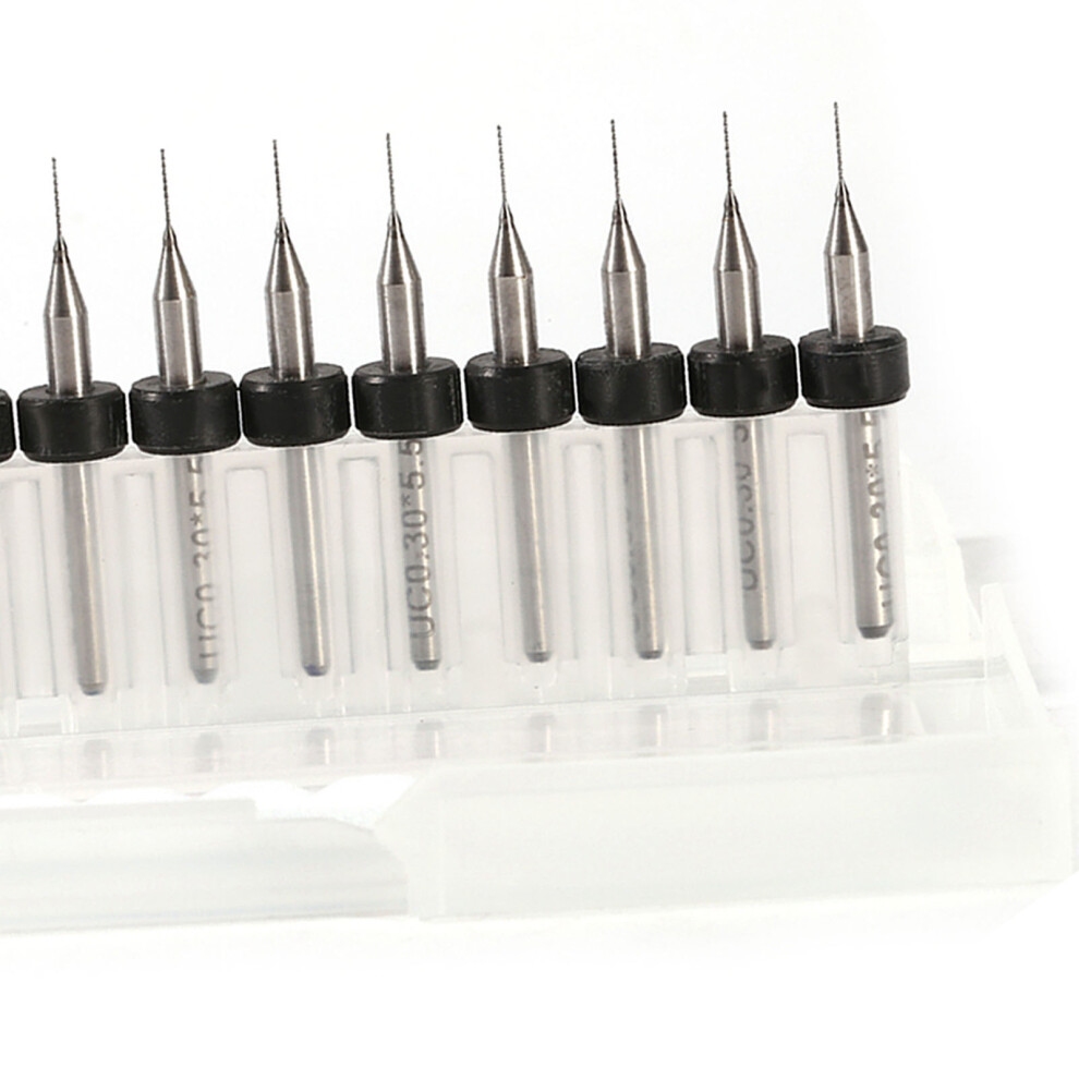 Fine Engraving Drill Bits Set 0.3mm PCB Carbide