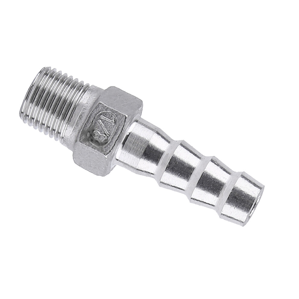 304 Stainless Steel Barb Hose Connector For Pipes 1/8X8mm Rustproof High Quality 8211393036152