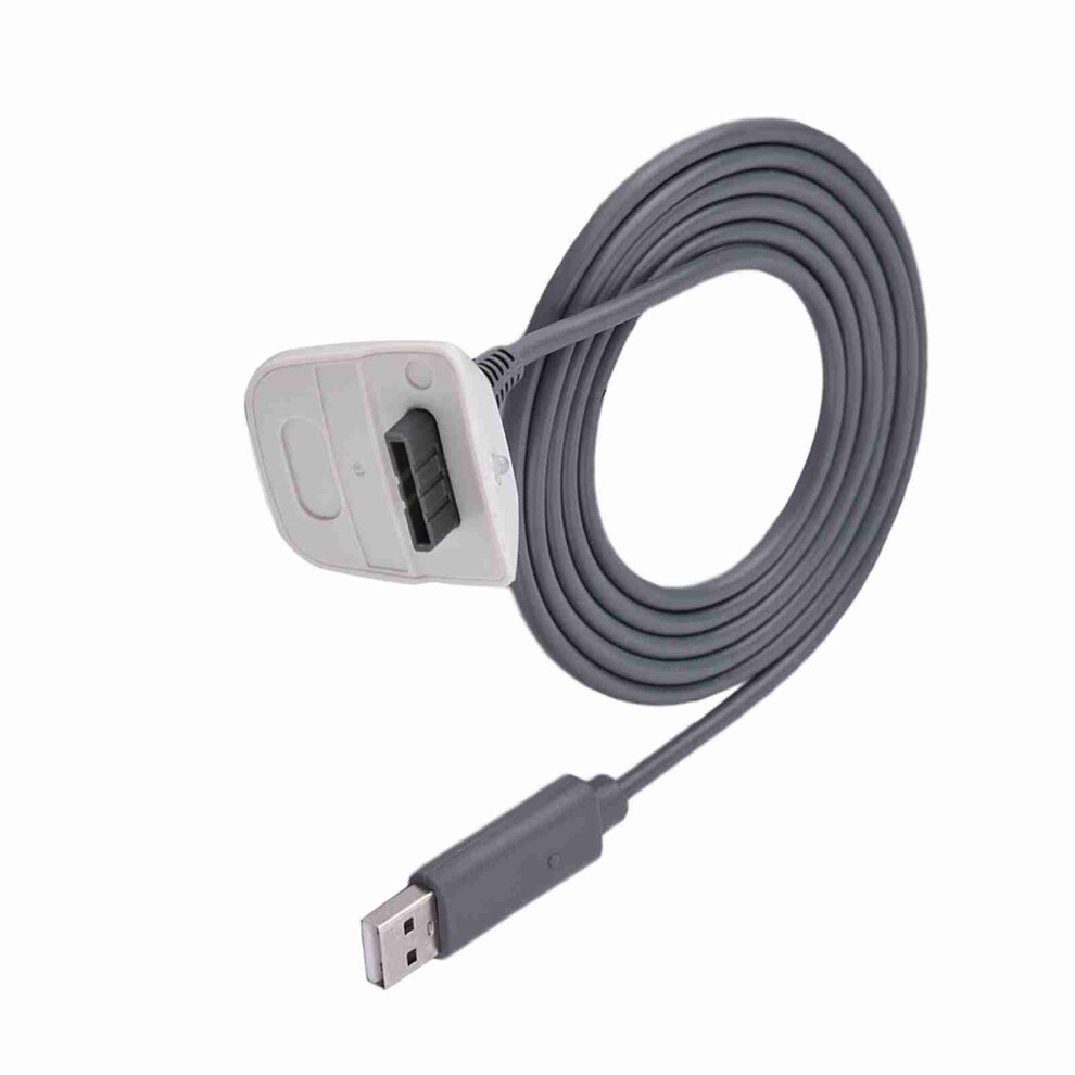 Xbox 360 Wireless Controller Usb Charger Cable 1.5M White 9361393036573