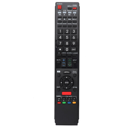 Universal Remote for Sharp LCD LED TV GB118WJSA - Black, 24x5x1cm 1
