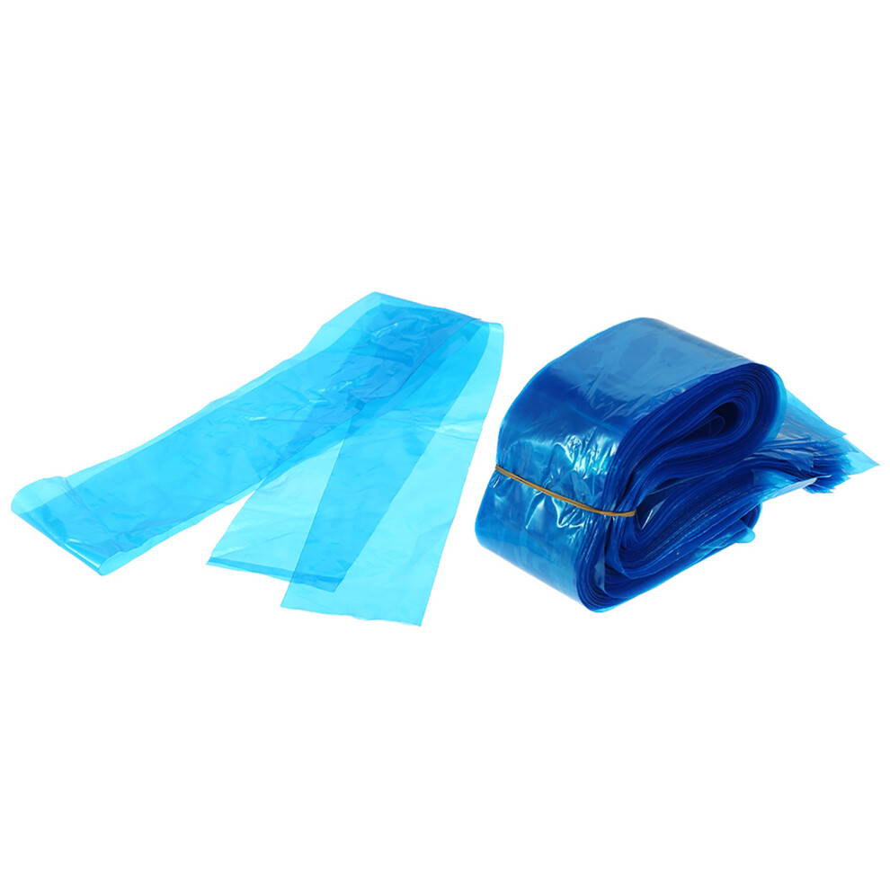 Blue 100Pcs Disposable Plastic Tattoo Machine Sleeve Covers 5*61Cm