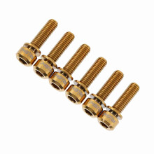 Vis tige M5 x 18mm en titane 6pcs - Avec rondelles pour vélos
