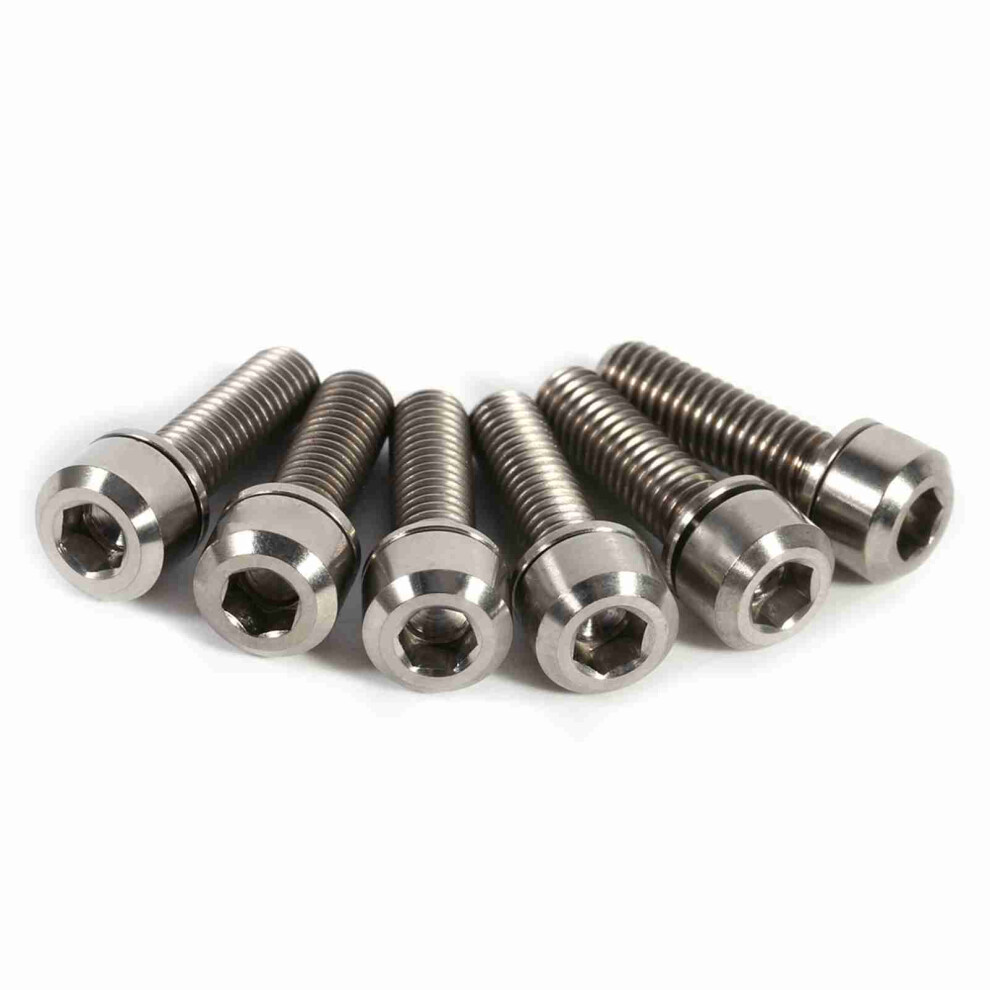 High High - Quality Strength M5 X 18Mm Titanium Alloy Bike Stem Bolts Set Of 6 7891393038694