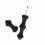 Silicone Archery Bow String Protector Gear Black, 2pcs 1