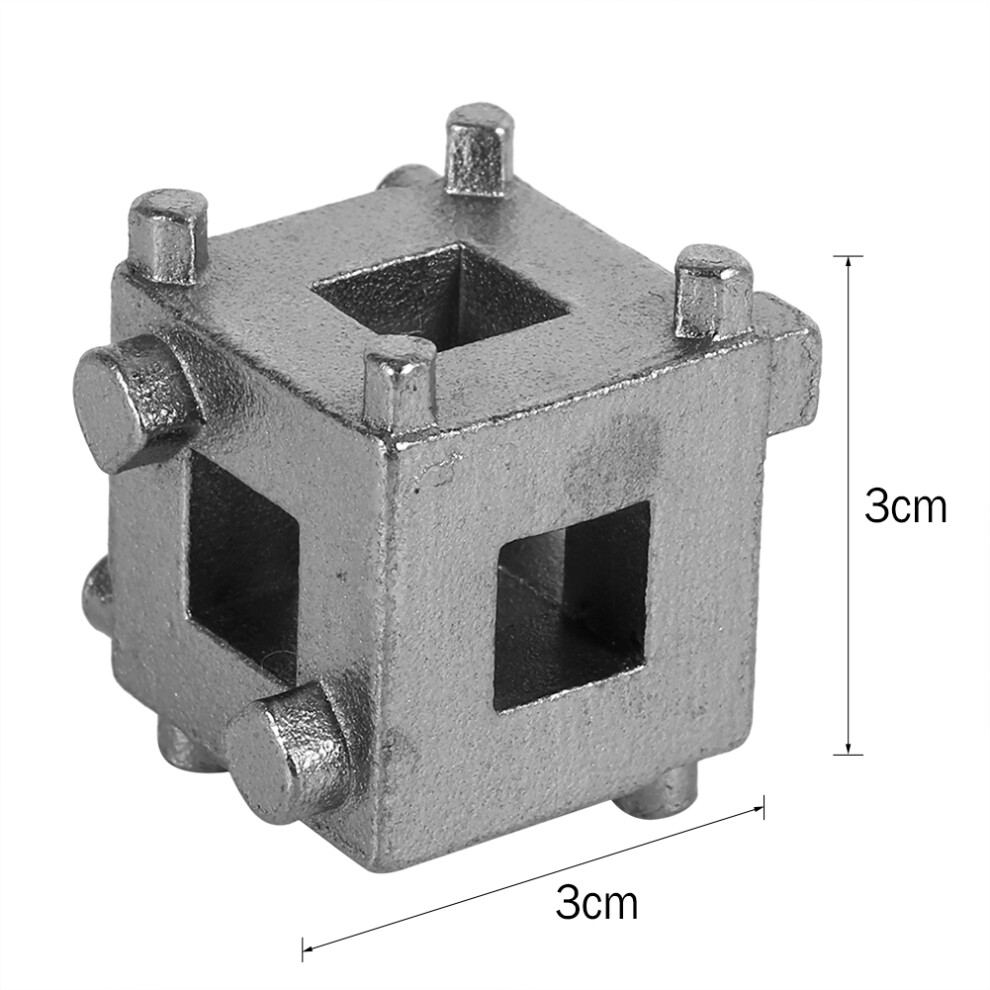 Car Rear Brake Piston Retractor Durable Wind Back Cube Calliper Adapter Silver 7671393039071