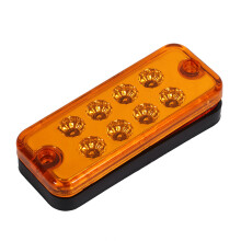 6pcs 8 LED Yellow Side Marker Lights for Truck Trailer 9.5x4x1.5cm