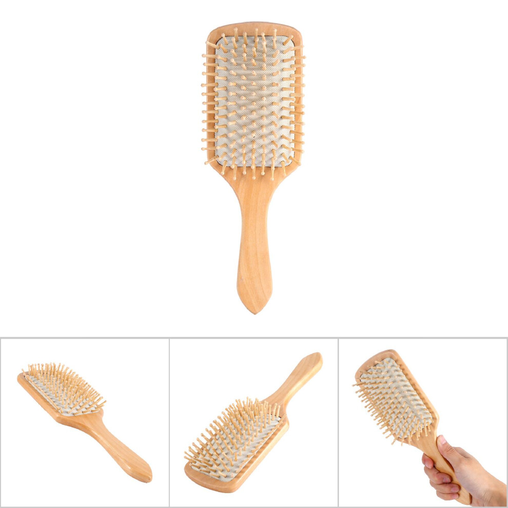 Natural Wooden Anti-Static Comb â Hair Care Massage Tool White