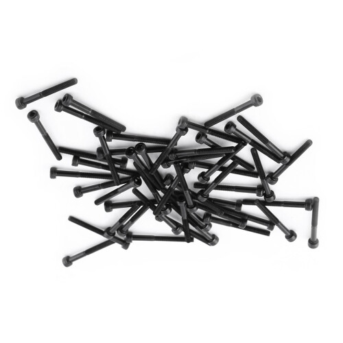 M3 Black Hex Socket Cap Head Screw Bolt Set 50pcs (4-50mm) 2