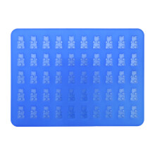 50 Cavities Bear Silicone Mold for Chocolate, Candy & Ice, Royal Blue