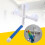 White Blue Foldable Bird Shower Perch 5