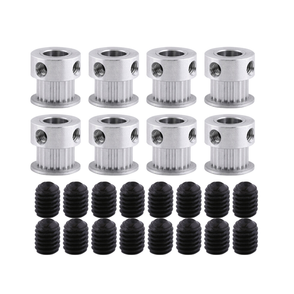8Pcs 2GT 8mm Bore Aluminium Pulleys Kit