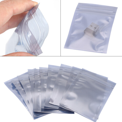 100Pcs Black 6x9cm Anti-static Reusable Sealable Pouches for Electronics 2