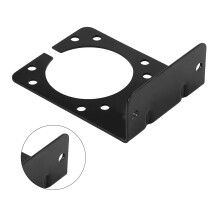 Trailer Connector Mounting Bracket Black Metal for 7 Pin Caravan Towing Plug