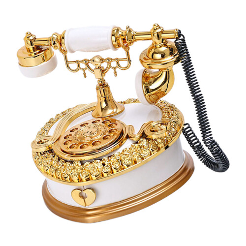 Nostalgic Musical Box With Classical Rotary- LoveStyle white