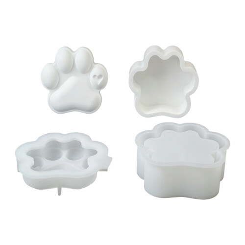 Dog Paw Shape Silicone Mold Storage Box Moulds Suitable for