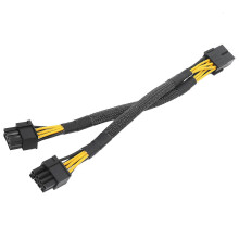 1PCS GPU PCIe 8-poliger weiblicher auf dualer 2X 8-poliger (6+2) männlicher PCI Express Netzadapter geflochtener Y-Splitter