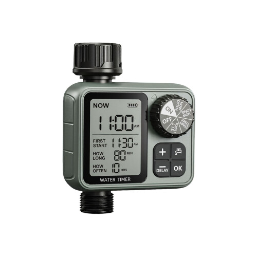 Gartenschlauchgerät mit großem Display und Wassersparfunktionen