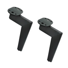"7" Shaped Iron Sofa Leg Support Feet For Furniture-Black 12cm
