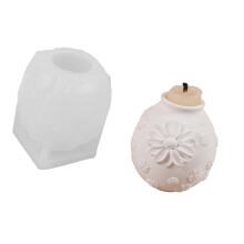 Flower Carving Silicone Vase Mould For Handmade-daisyBottle