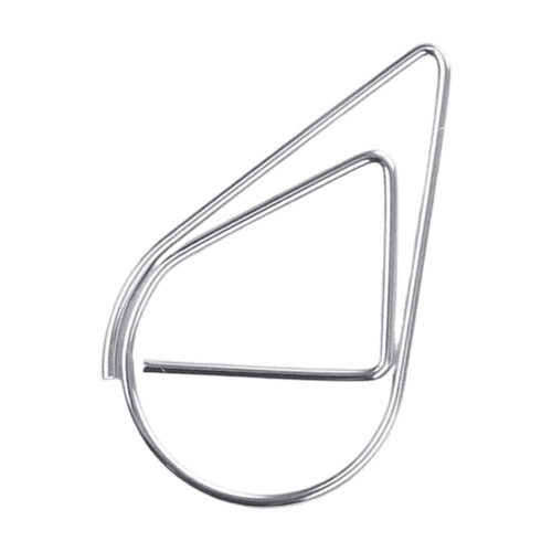 100 Pieces Creative Paper Clips Vibrant Color Quality-silver