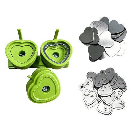 Heart Shaped Badges Making Set With Slide Rail-badge set