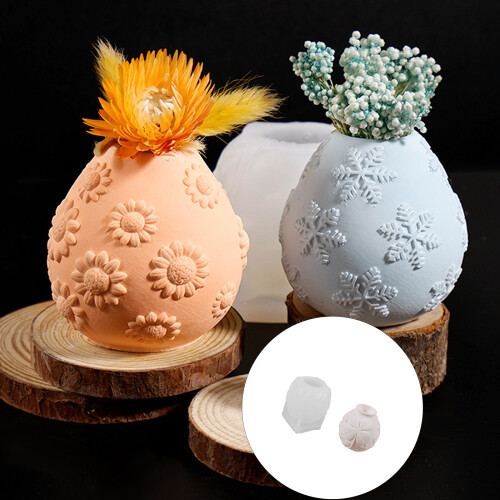 Moules de Vase en Silicone pour sculpture-fourLeafTrèfle 2