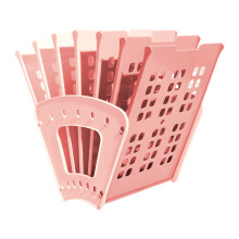 Adjustable Bookends Plastic Bookshelfs for Displaying-Pink L