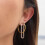 Gorgeous Double Tone Drop Earrings With Moving Fringe For 5