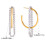 Boucles d'oreilles pendantes multicolores élégantes en forme de 6