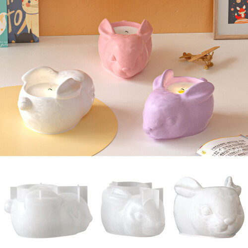 High Temperature Resistant Rabbit Candle Mold For DIY Creations 1