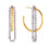 Gorgeous Double Tone Drop Earrings With Moving Fringe For 7