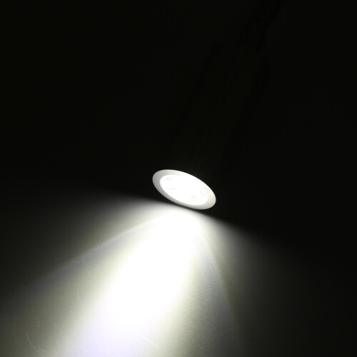 Adjustable LED Reading Light 1W Cool White Gooseneck Bed Lamp with Switch